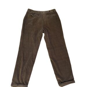 Boston Traders Mens Brown Baggy Corduroy Wide Leg Pants Size 36
